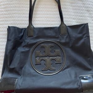 Tory Burch Large Ella Tote Patent Black